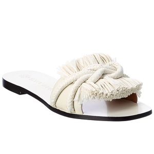 COPY - White Tory Burch Rope/Raffia Slide Sandal